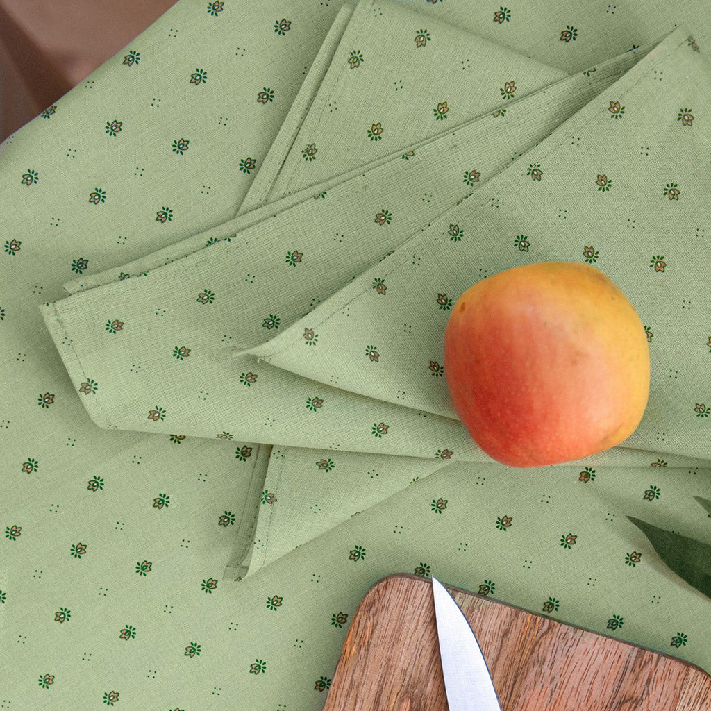 Calisson / Ramatuelle Green Provence Cotton Napkin by Tissus Toselli