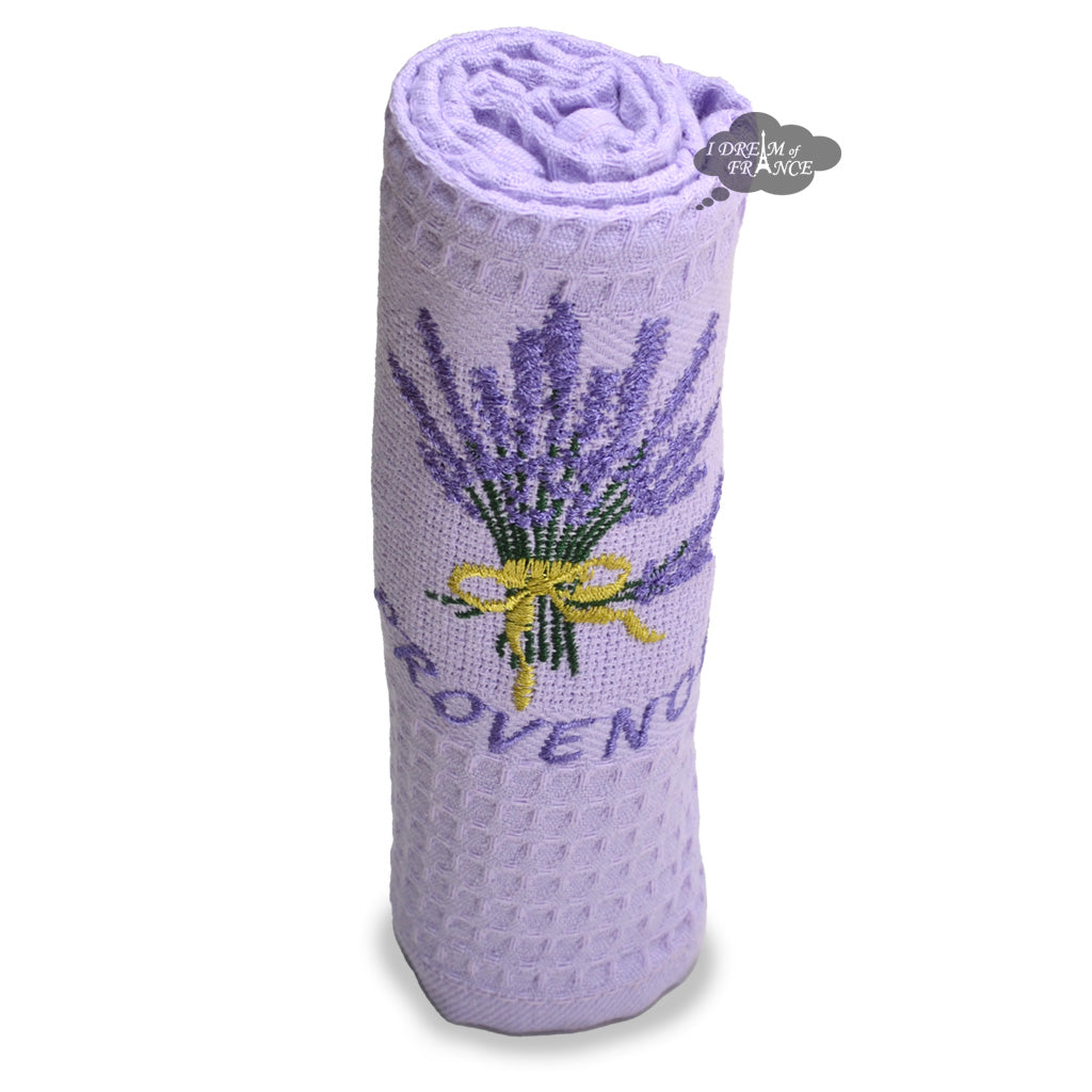 LAVENDER BOUQUET PURPLE BLUE French Country Embroidered Cotton Kitchen  Towels - Exclusive Designs Dish Towels - Elegant 100% Cotton Tea Towels -  Kitchen BBQ Area Camping RV Hand Towels - Gardening Flower