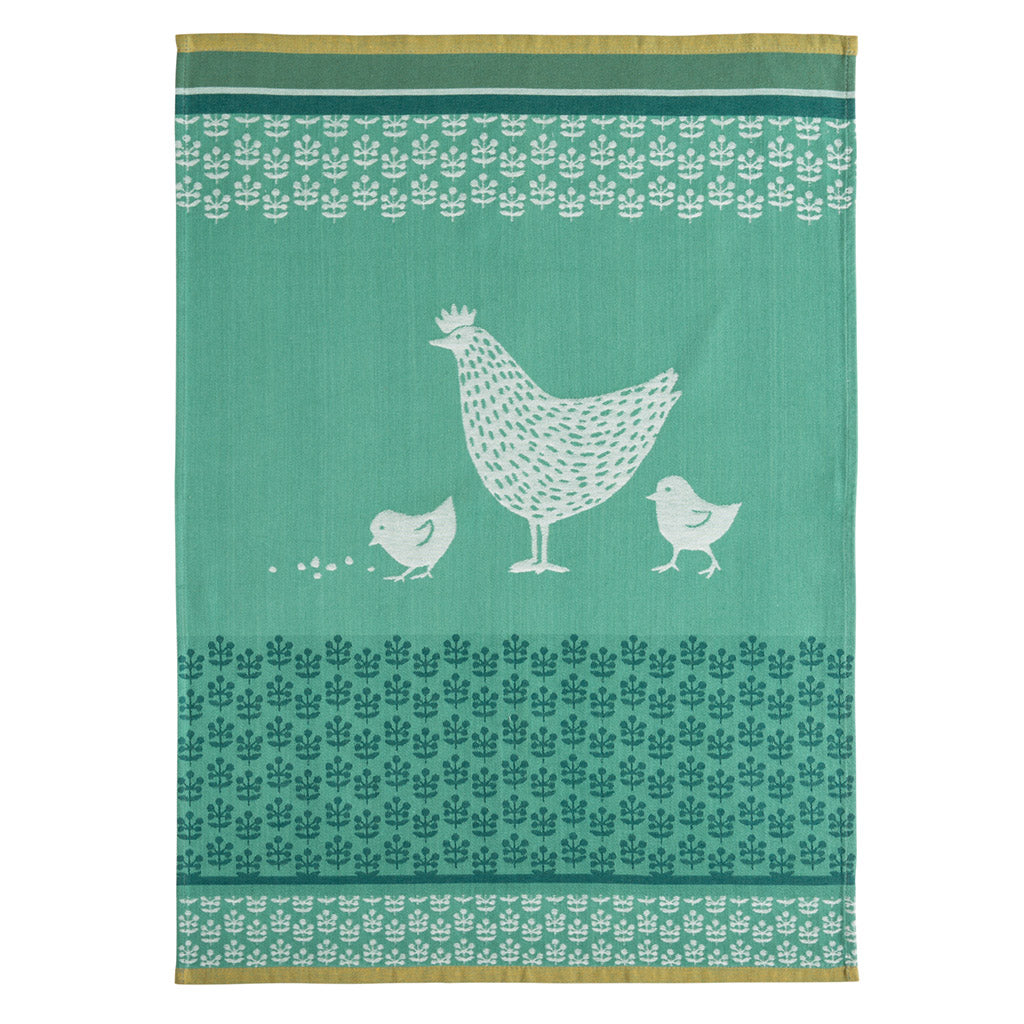 Hen (Cocotte) French Jacquard Cotton Dish Towel by Coucke - I Dream of  France