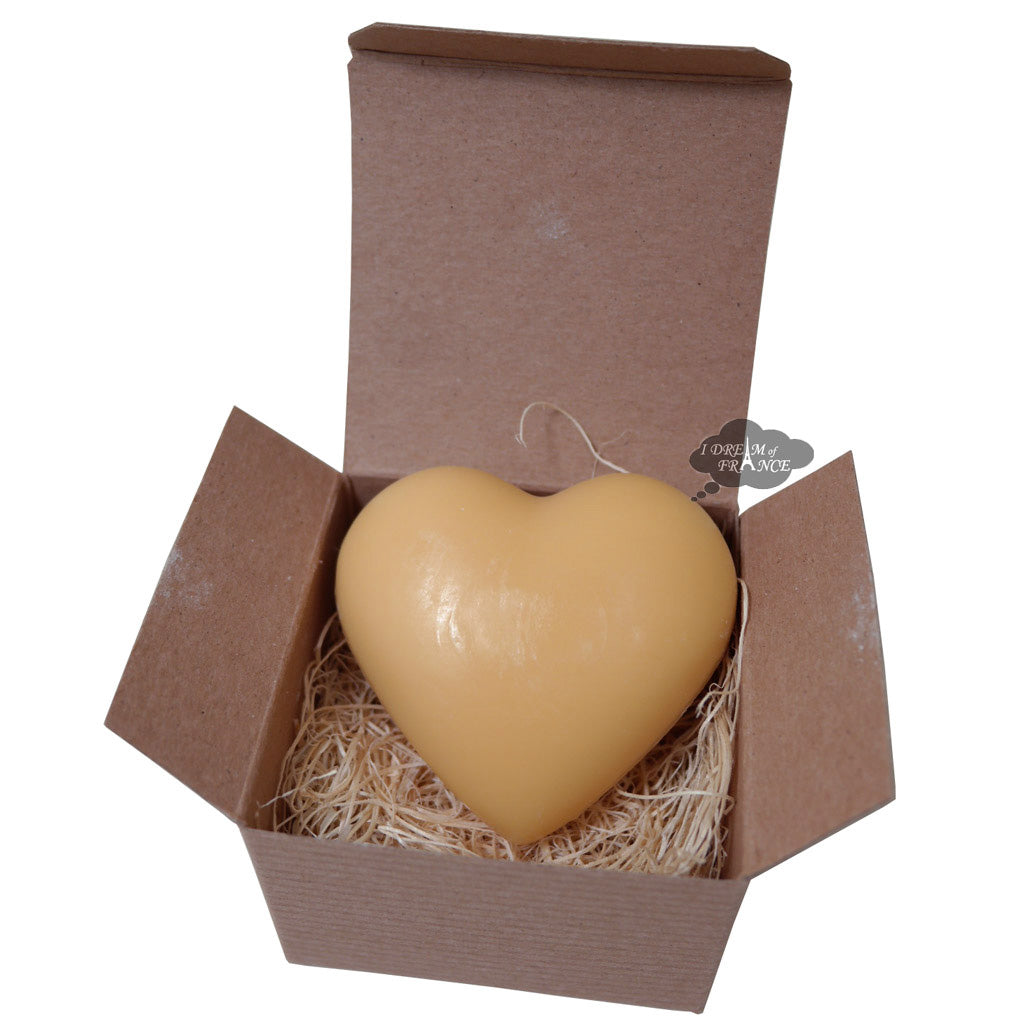 La Lavande Lemongrass Heart Soap in Lavender Kraft Box