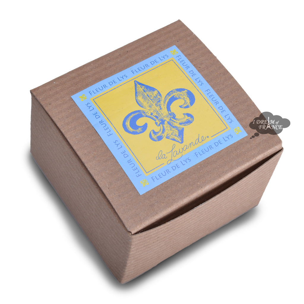 La Lavande French Tulip Heart Soap in Fleur de Lys Kraft Box