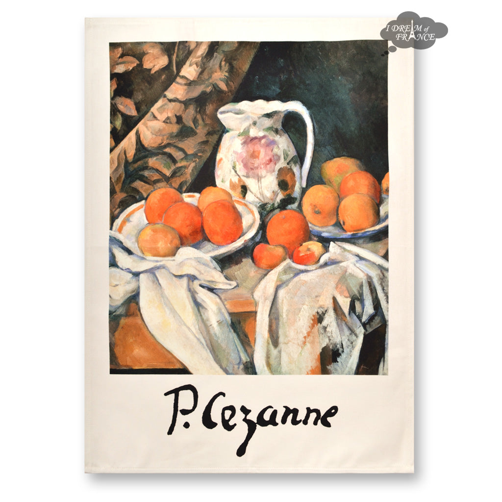 Provence Olive Tree Tangerine Waffle-Weave Kitchen Towel by Coton Blan - I  Dream of France