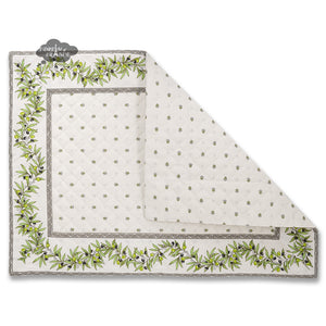 Calisson Cream Quilted Cotton Placemat by Tissus Toselli