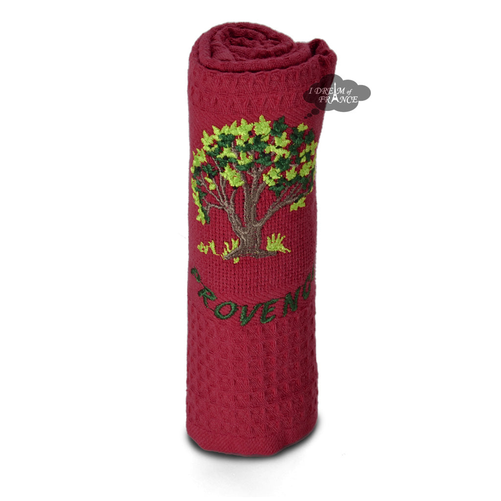 https://www.idreamoffrance.com/cdn/shop/products/coton-blanc-french-waffle-weave-cotton-kitchen-towel-provence-olive-tree-burgundy-sqw_1024x.jpg?v=1671743154