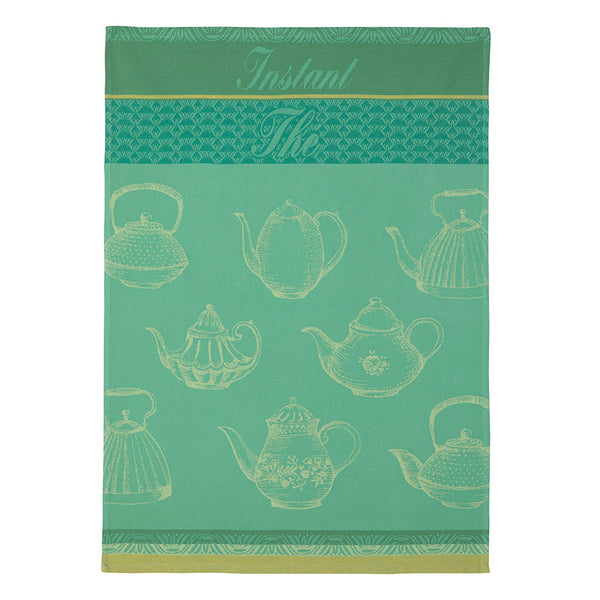 Tea Time (Instant The) French Jacquard Cotton Dish Towel by Coucke - I  Dream of France