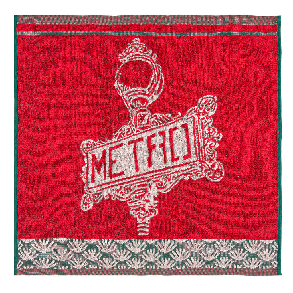 Christmas Spirit Red & Gray French Jacquard Cotton Dish Towel by Marat - I  Dream of France