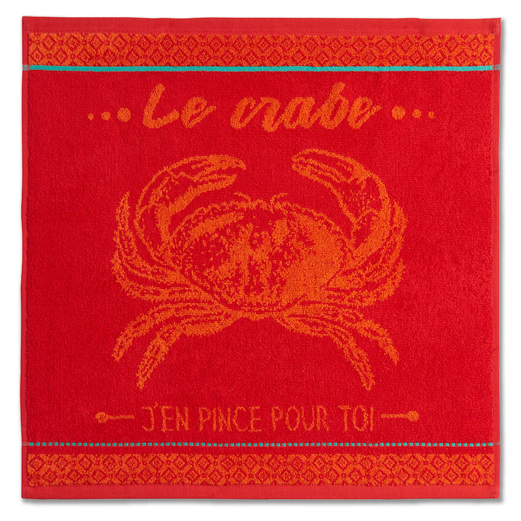 French Metro Cotton Terry Square Towel by Coucke