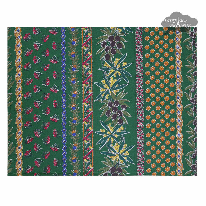 French provincial green 2025 cotton place mats