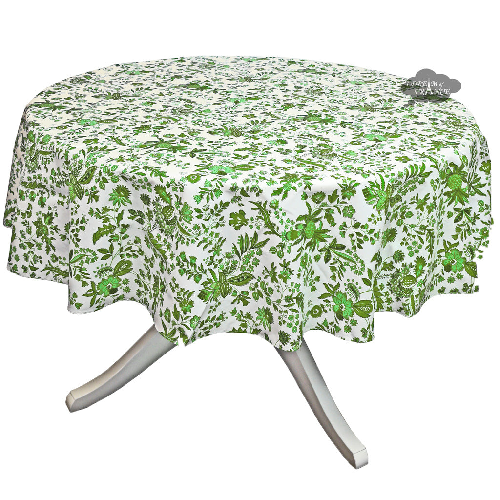 LVTXIII Outdoor/Indoor Round Tablecloth 60 Palm Green