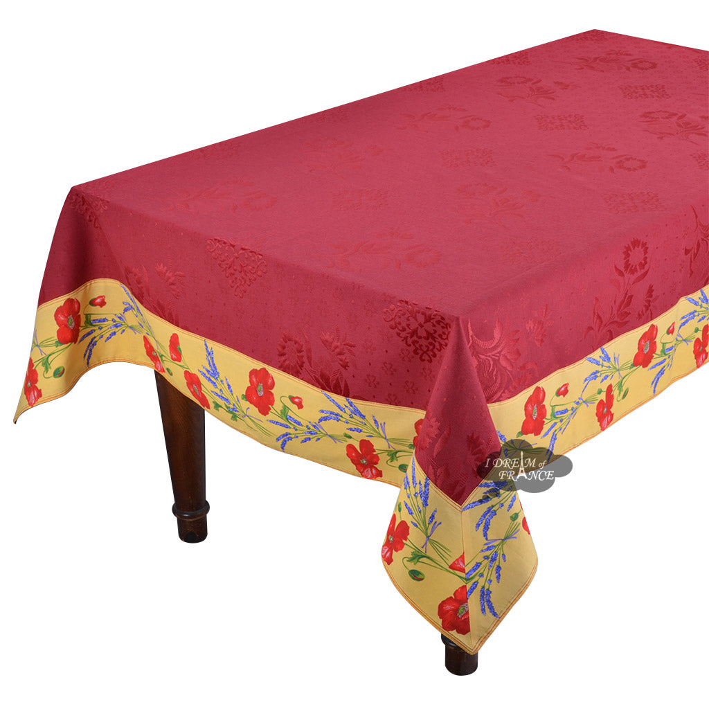 Calisson Red Acrylic-Coated Cotton Quilted Placemats by Tissus Toselli - I  Dream of France